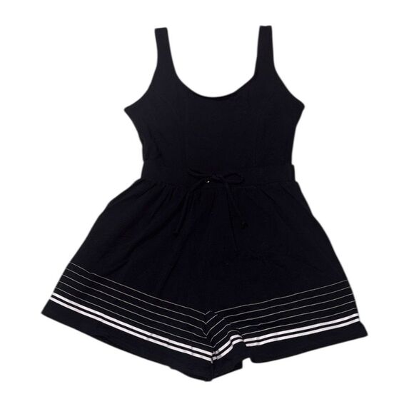 Newport News Other - Newport News Vintage Sunstreak Black Romper Swimsuit, Swim shorts, 10